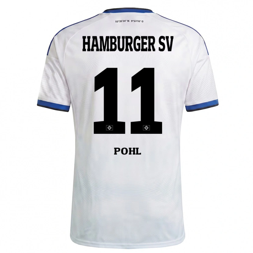 Danxen Män Jannik Pohl #11 Vit Svart Blå Hemmatröja Matchtröjor 2026/27 Tröjor T-Tröja