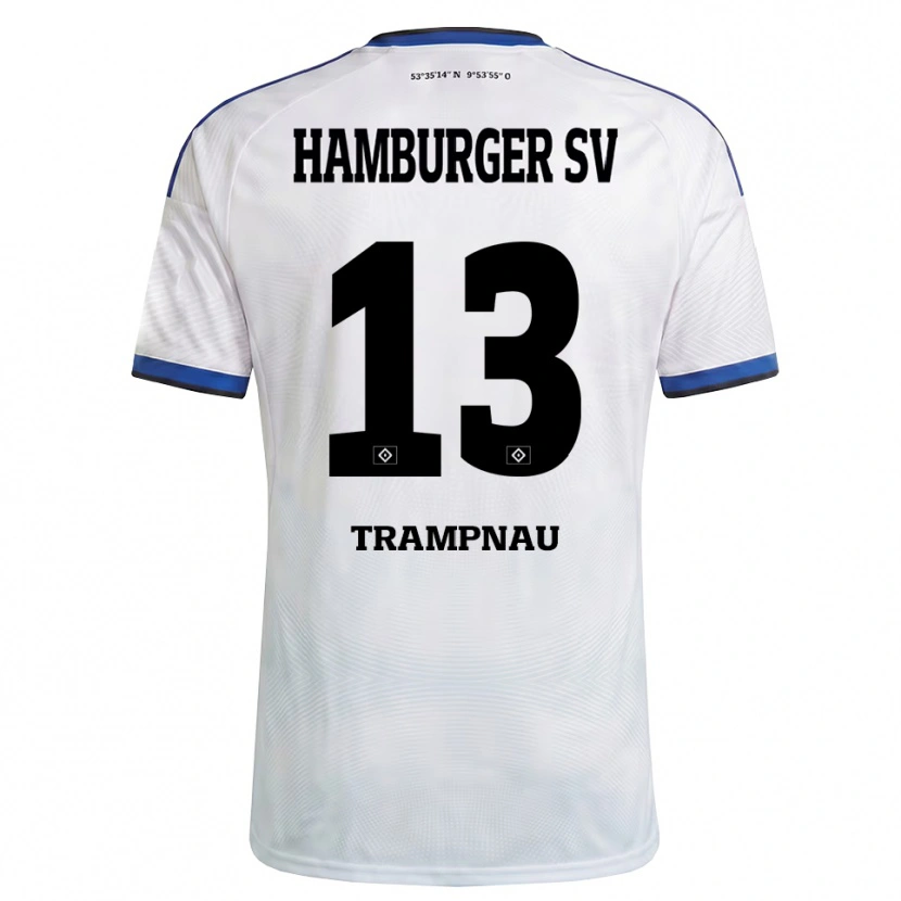 Danxen Män Hannes Trampnau #13 Vit Svart Blå Hemmatröja Matchtröjor 2026/27 Tröjor T-Tröja