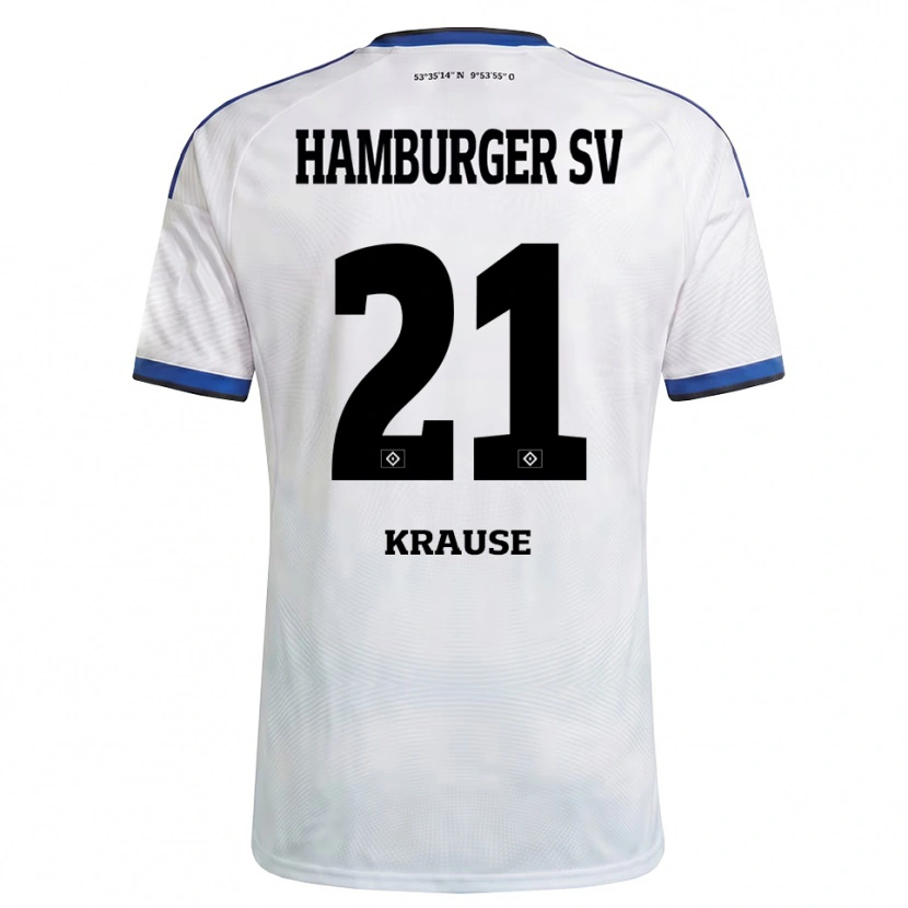 Danxen Män Fiete Krause #21 Vit Svart Blå Hemmatröja Matchtröjor 2026/27 Tröjor T-Tröja