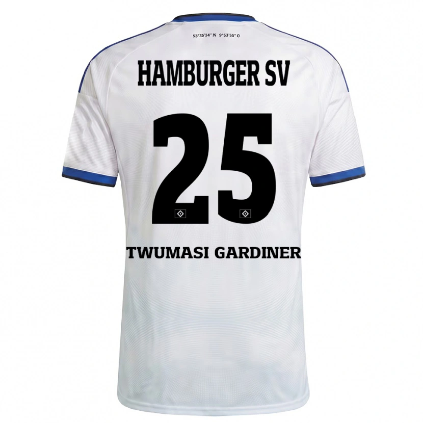 Danxen Män Kevin Twumasi Gardiner #25 Vit Svart Blå Hemmatröja Matchtröjor 2026/27 Tröjor T-Tröja