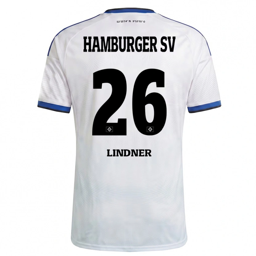 Danxen Män Mick Lindner #26 Vit Svart Blå Hemmatröja Matchtröjor 2026/27 Tröjor T-Tröja
