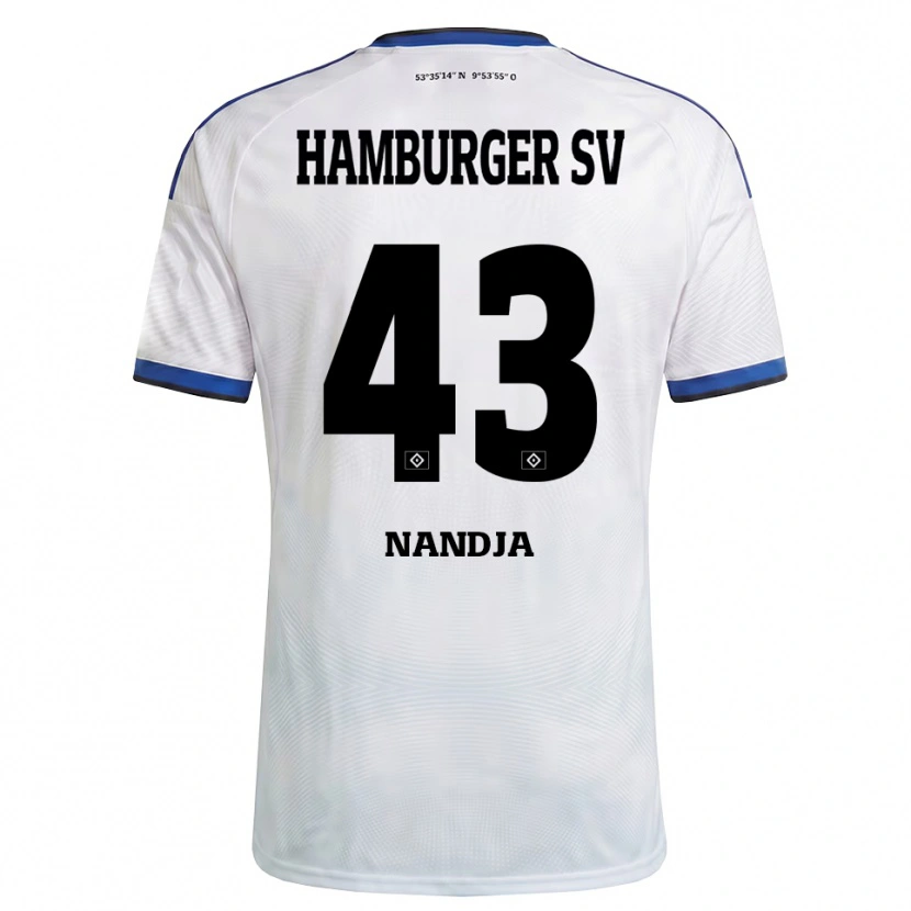 Danxen Män Shafiq Nandja #43 Vit Svart Blå Hemmatröja Matchtröjor 2026/27 Tröjor T-Tröja