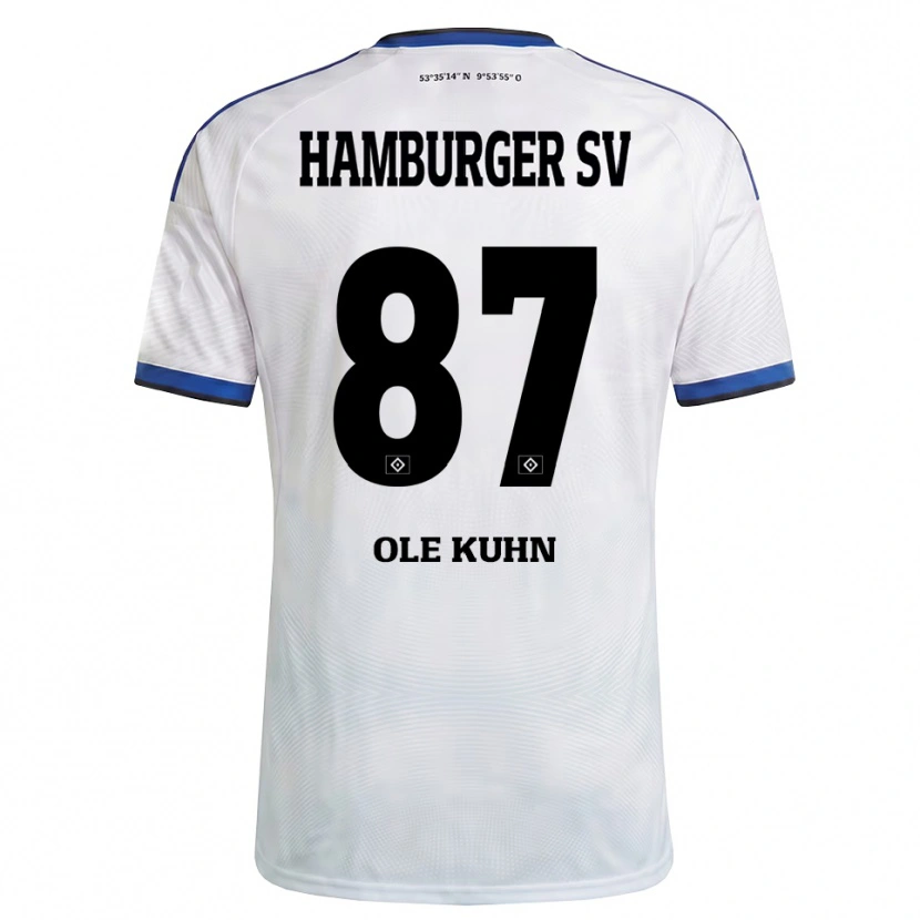 Danxen Män Niklas Ole Kühn #87 Vit Svart Blå Hemmatröja Matchtröjor 2026/27 Tröjor T-Tröja