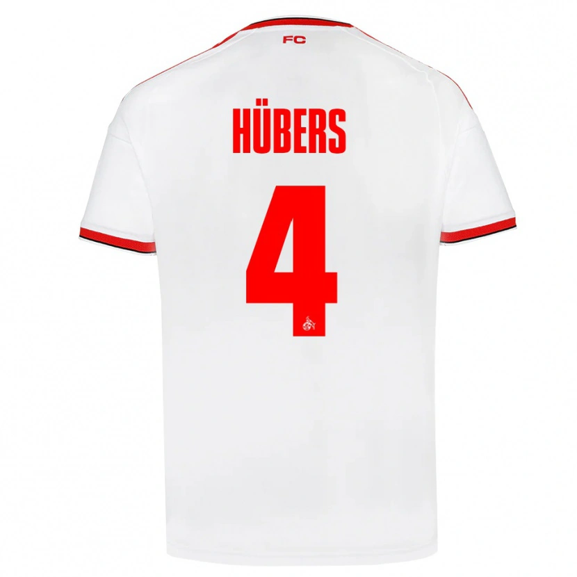 Danxen Män Timo Hübers #4 Vit Röd Svart Hemmatröja Matchtröjor 2026/27 Tröjor T-Tröja