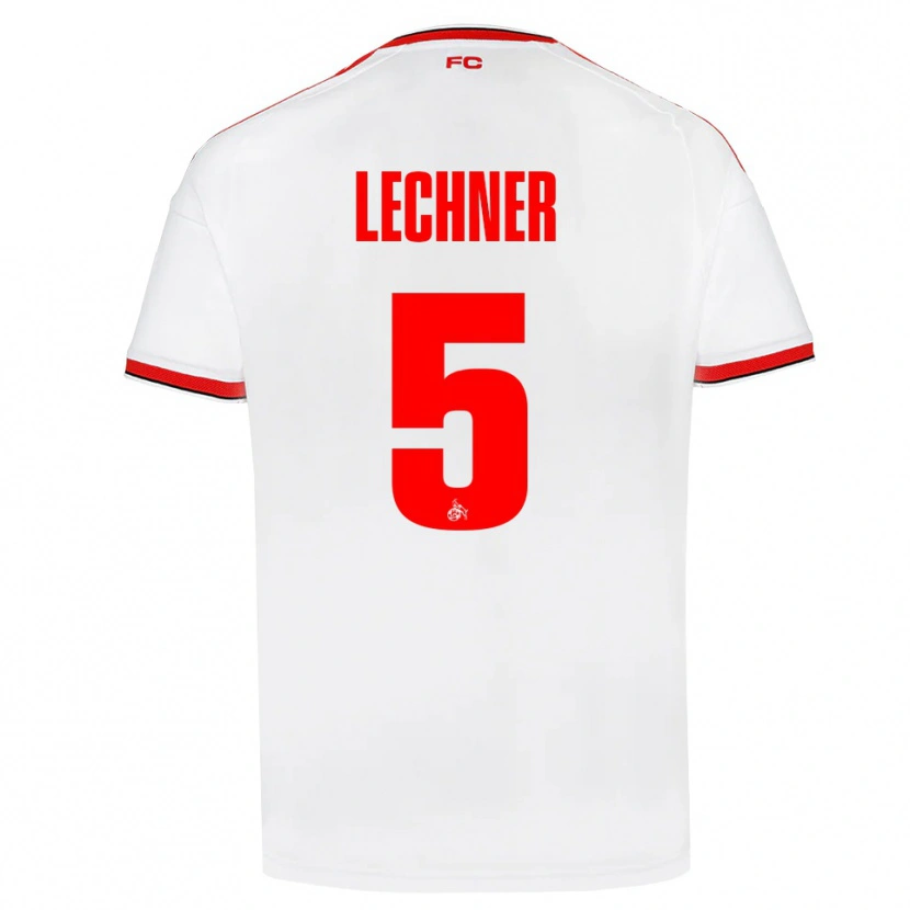Danxen Män Luca Lechner #5 Vit Röd Svart Hemmatröja Matchtröjor 2026/27 Tröjor T-Tröja