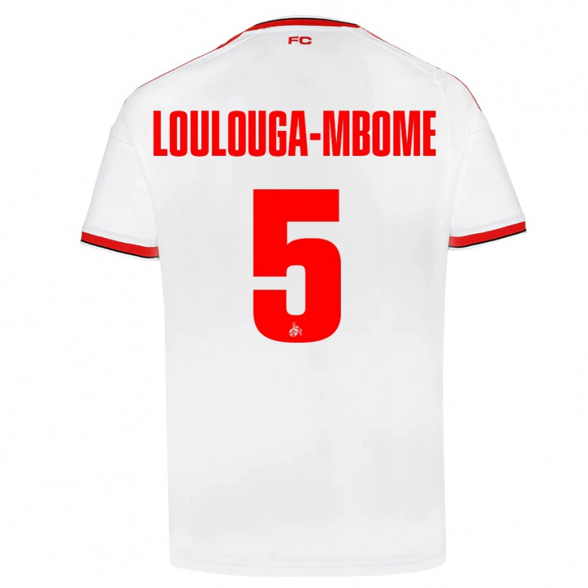 Danxen Män Pascal Loulouga-Mbome #5 Vit Röd Svart Hemmatröja Matchtröjor 2026/27 Tröjor T-Tröja