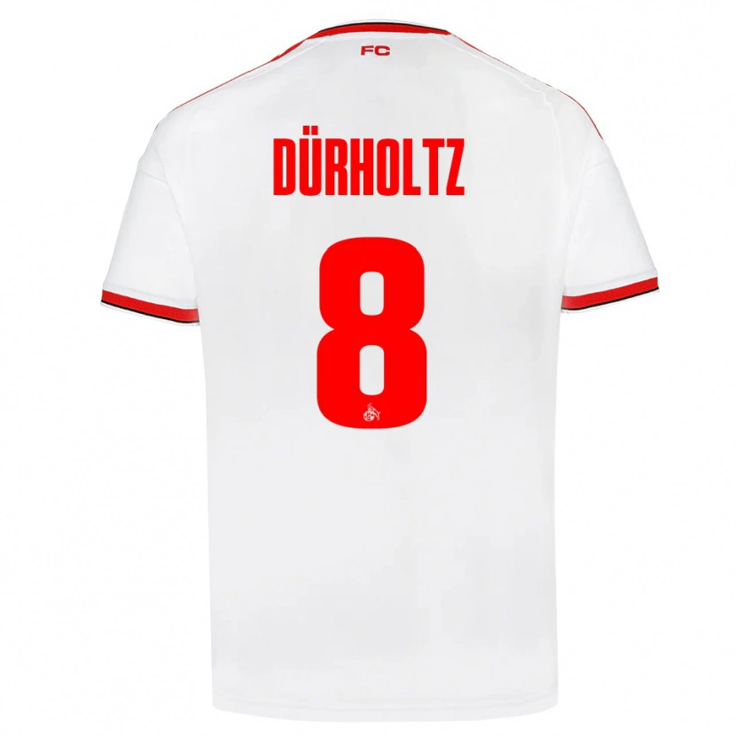 Danxen Män Luca Dürholtz #8 Vit Röd Svart Hemmatröja Matchtröjor 2026/27 Tröjor T-Tröja