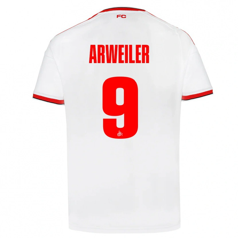 Danxen Män Jonas Arweiler #9 Vit Röd Svart Hemmatröja Matchtröjor 2026/27 Tröjor T-Tröja