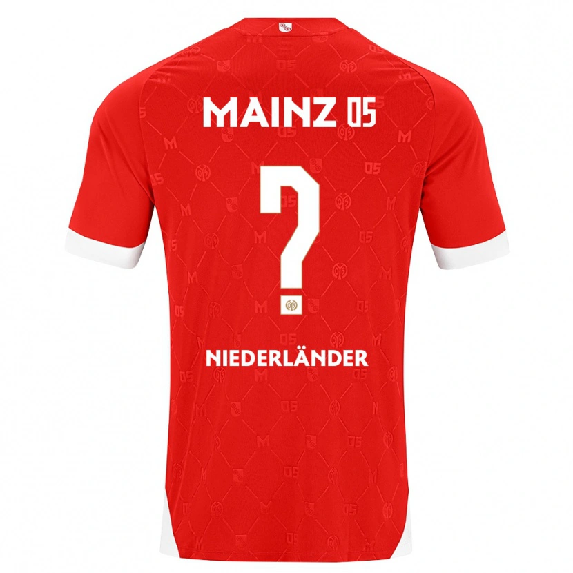 Danxen Män Lennart Niederländer #0 Röd Vit Hemmatröja Matchtröjor 2026/27 Tröjor T-Tröja