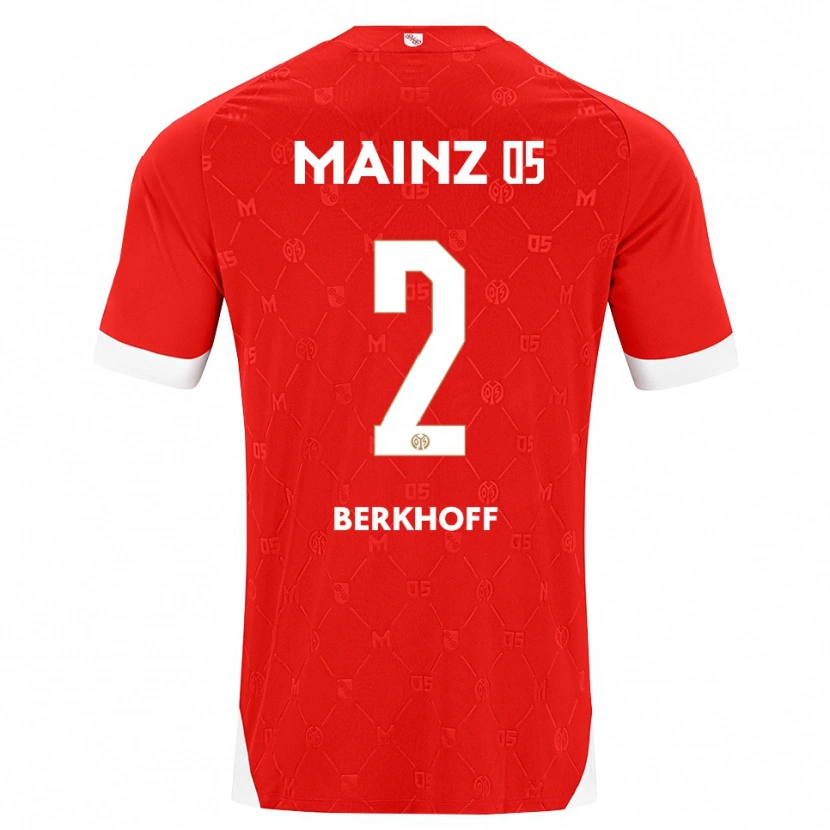 Danxen Män Jonas Berkhoff #2 Röd Vit Hemmatröja Matchtröjor 2026/27 Tröjor T-Tröja