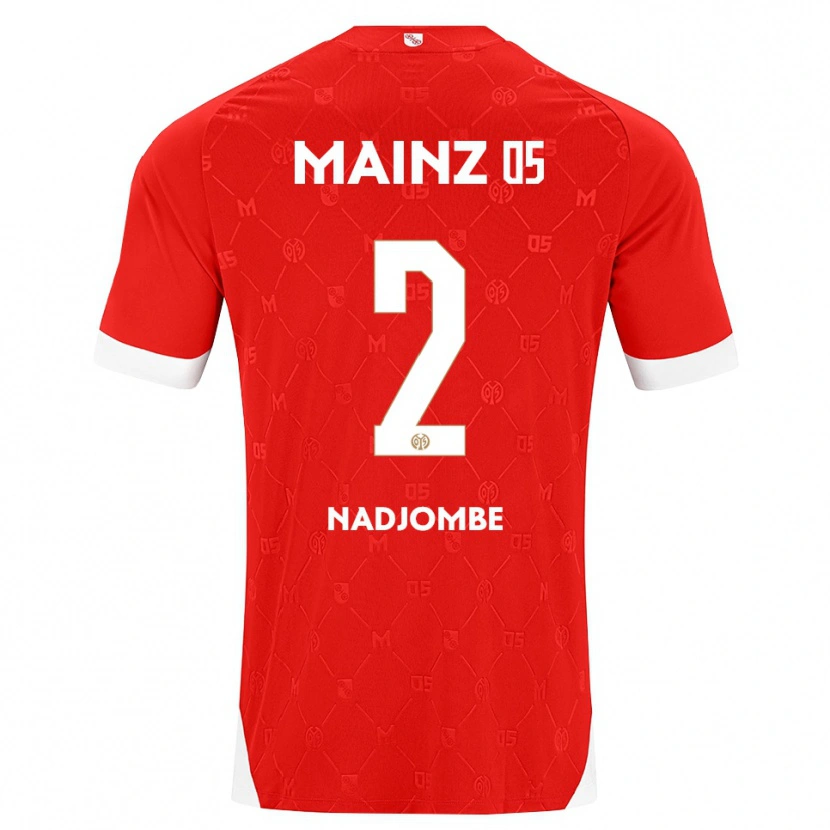 Danxen Män Jean-Marie Nadjombe #2 Röd Vit Hemmatröja Matchtröjor 2026/27 Tröjor T-Tröja