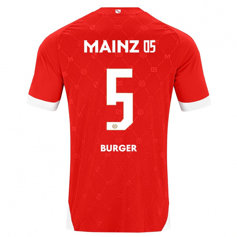 Danxen Män Korbinian Burger #5 Röd Vit Hemmatröja Matchtröjor 2026/27 Tröjor T-Tröja