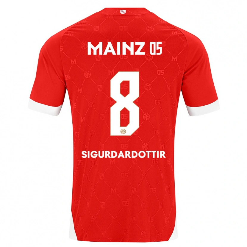 Danxen Män Heiðrún Sigurðardóttir #8 Röd Vit Hemmatröja Matchtröjor 2026/27 Tröjor T-Tröja