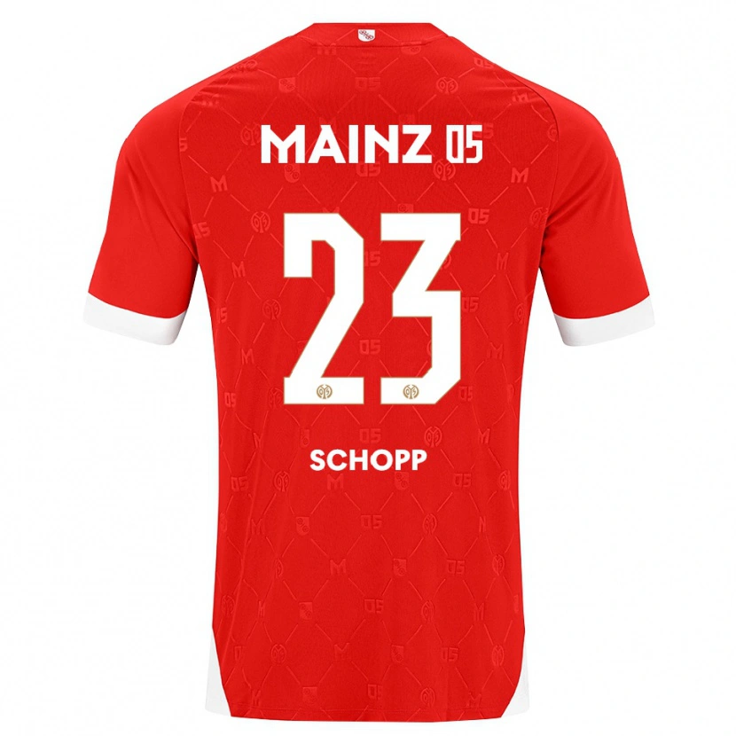 Danxen Män Konstantin Schopp #23 Röd Vit Hemmatröja Matchtröjor 2026/27 Tröjor T-Tröja