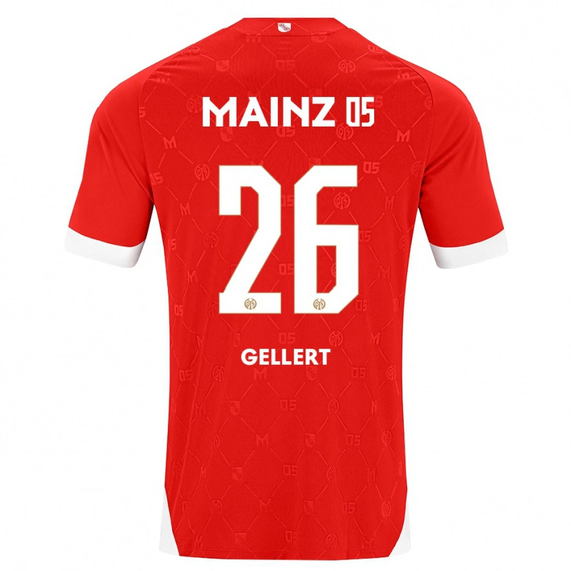Danxen Män Mona Gellert #26 Röd Vit Hemmatröja Matchtröjor 2026/27 Tröjor T-Tröja