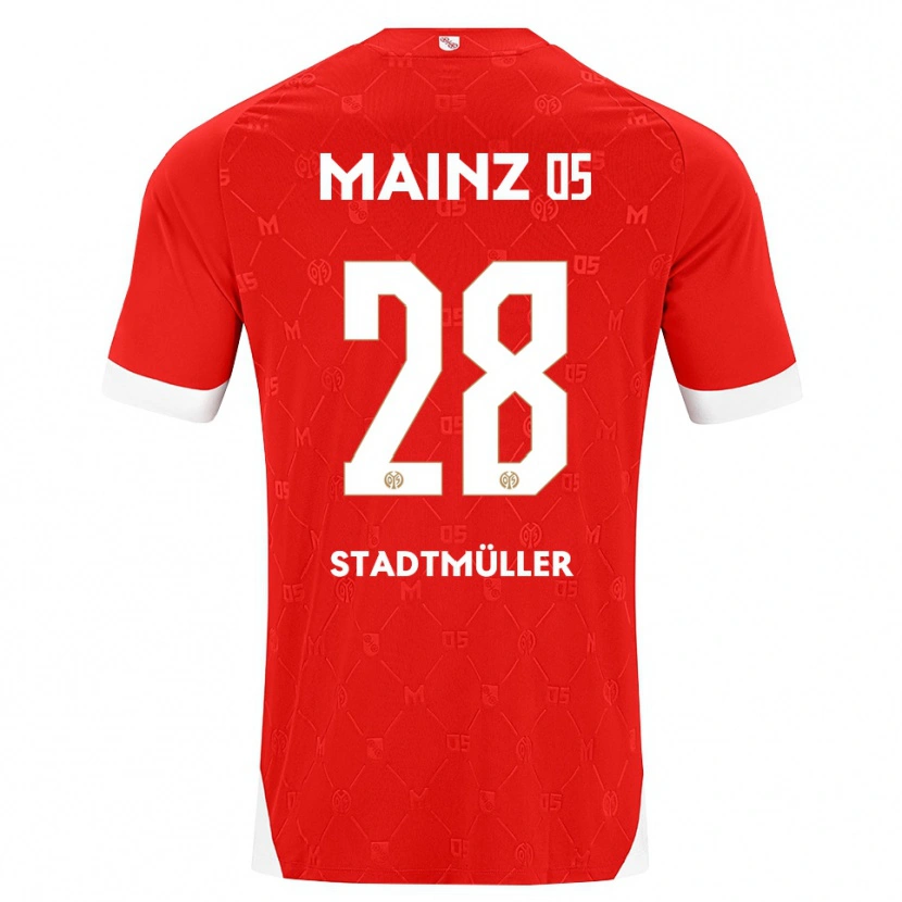 Danxen Män Elias Stadtmüller #28 Röd Vit Hemmatröja Matchtröjor 2026/27 Tröjor T-Tröja