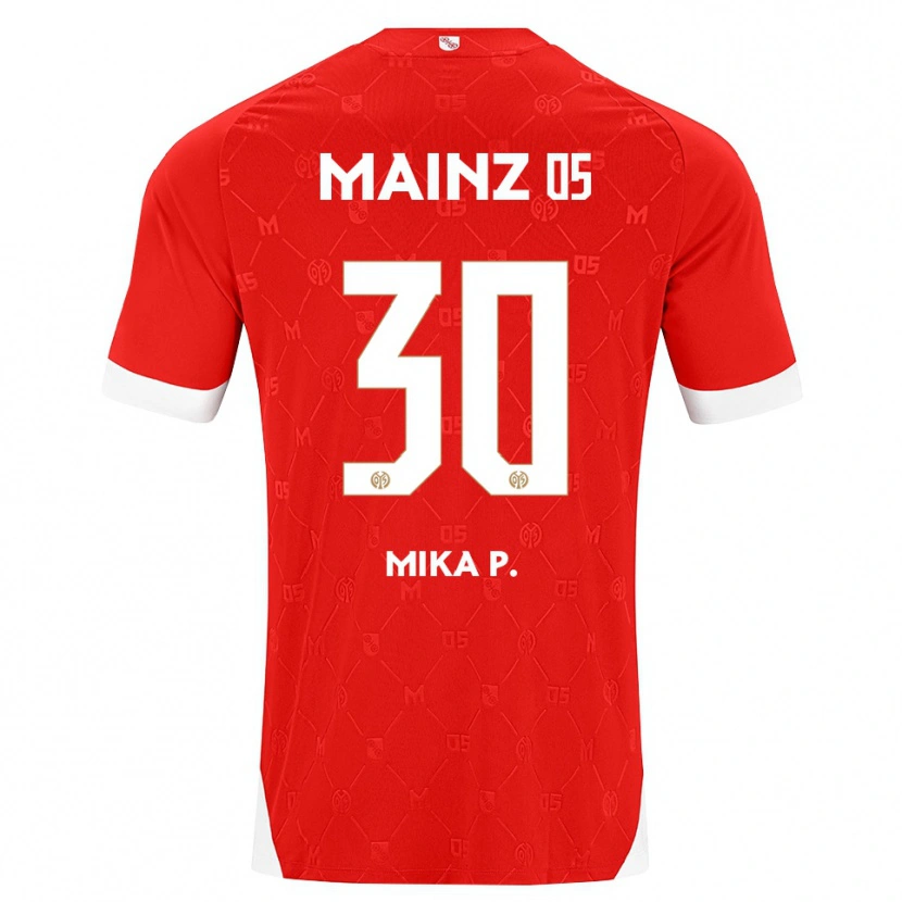 Danxen Män Mika Preßler #30 Röd Vit Hemmatröja Matchtröjor 2026/27 Tröjor T-Tröja