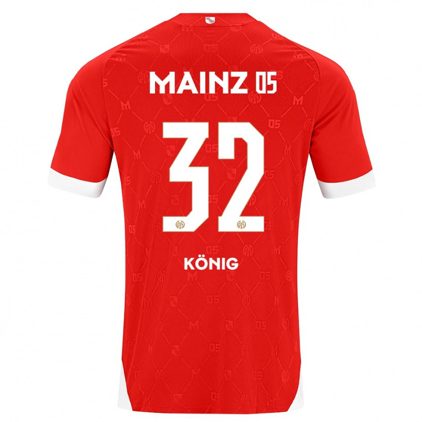 Danxen Män Raúl König #32 Röd Vit Hemmatröja Matchtröjor 2026/27 Tröjor T-Tröja