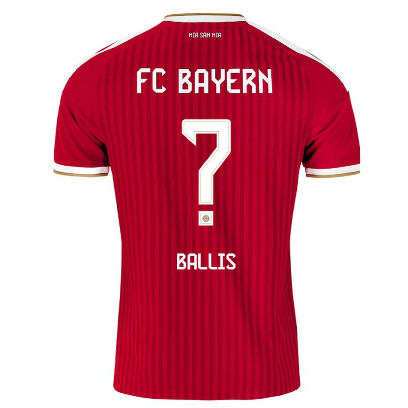 Danxen Män Benjamin Ballis #0 Röd Vit Blå Hemmatröja Matchtröjor 2026/27 Tröjor T-Tröja