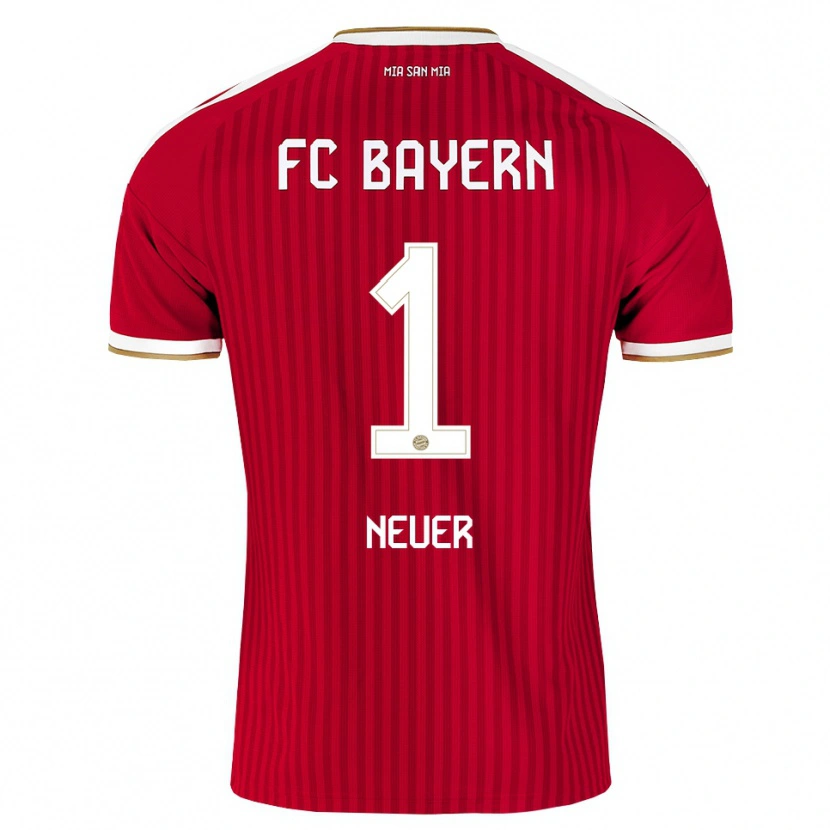 Danxen Män Manuel Neuer #1 Röd Vit Blå Hemmatröja Matchtröjor 2026/27 Tröjor T-Tröja