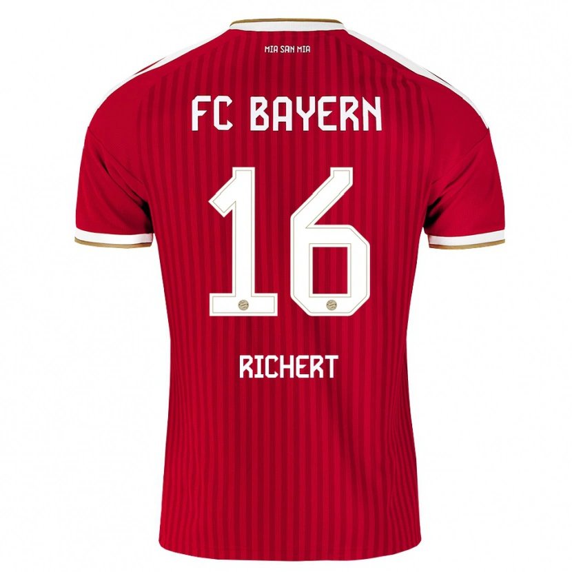 Danxen Män Leonhard Richert #16 Röd Vit Blå Hemmatröja Matchtröjor 2026/27 Tröjor T-Tröja