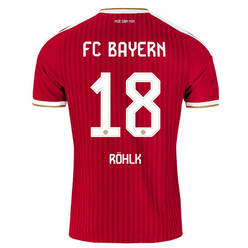 Danxen Män Jona Röhlk #18 Röd Vit Blå Hemmatröja Matchtröjor 2026/27 Tröjor T-Tröja