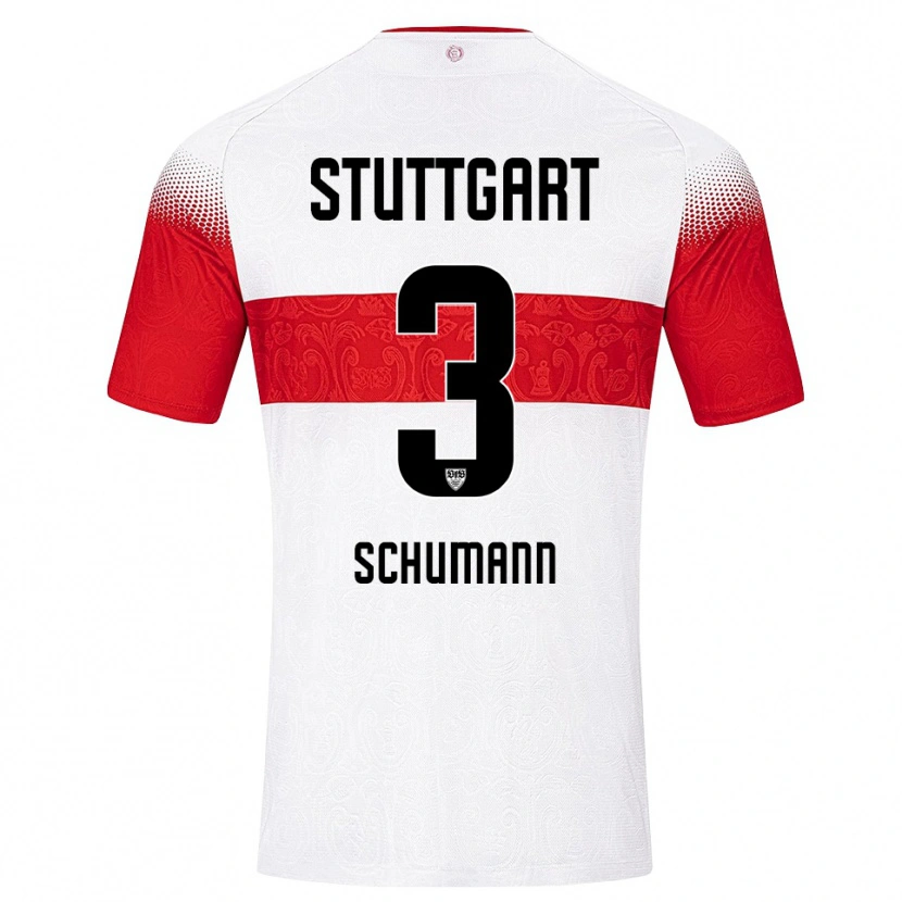 Danxen Män Frederik Schumann #3 Vit Röd Gul Hemmatröja Matchtröjor 2026/27 Tröjor T-Tröja