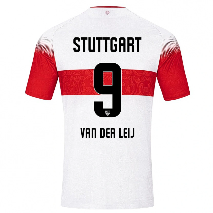 Danxen Män Tim Van Der Leij #9 Vit Röd Gul Hemmatröja Matchtröjor 2026/27 Tröjor T-Tröja