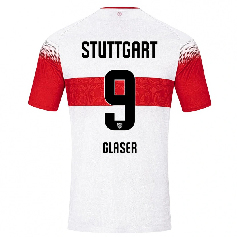 Danxen Män Julia Glaser #9 Vit Röd Gul Hemmatröja Matchtröjor 2026/27 Tröjor T-Tröja