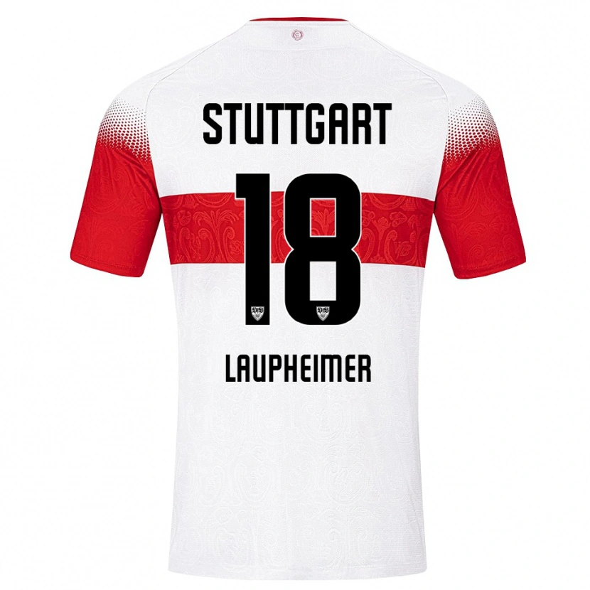 Danxen Män Lukas Laupheimer #18 Vit Röd Gul Hemmatröja Matchtröjor 2026/27 Tröjor T-Tröja