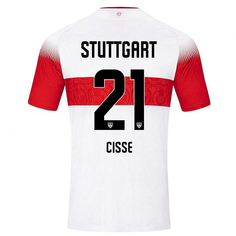 Danxen Män Moussa Cissé #21 Vit Röd Gul Hemmatröja Matchtröjor 2026/27 Tröjor T-Tröja
