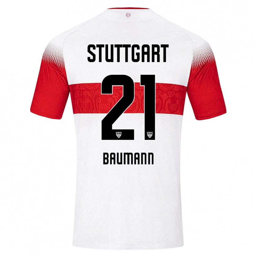Danxen Män Katharina Baumann #21 Vit Röd Gul Hemmatröja Matchtröjor 2026/27 Tröjor T-Tröja