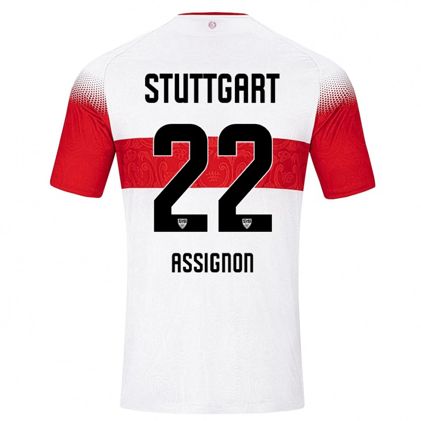 Danxen Män Lorenz Assignon #22 Vit Röd Gul Hemmatröja Matchtröjor 2026/27 Tröjor T-Tröja