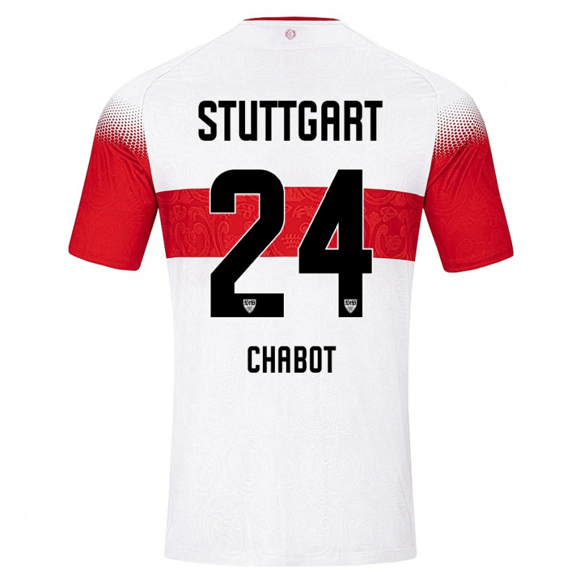 Danxen Män Jeff Chabot #24 Vit Röd Gul Hemmatröja Matchtröjor 2026/27 Tröjor T-Tröja