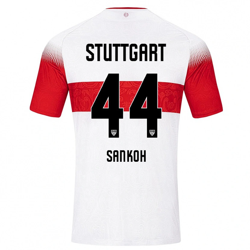 Danxen Män Mohamed Sankoh #44 Vit Röd Gul Hemmatröja Matchtröjor 2026/27 Tröjor T-Tröja