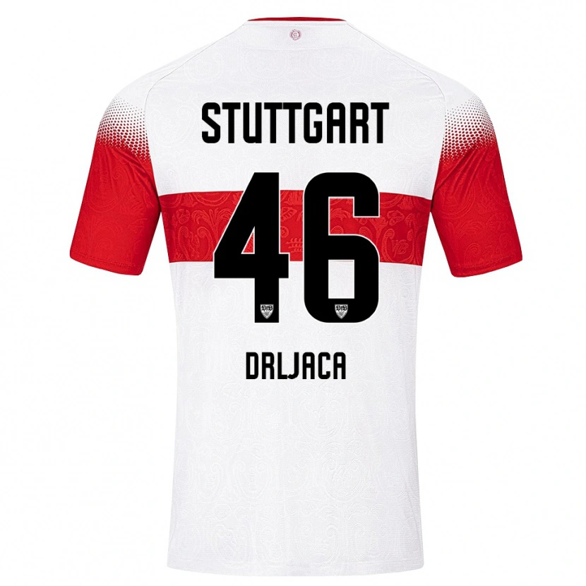Danxen Män Stefan Drljaca #46 Vit Röd Gul Hemmatröja Matchtröjor 2026/27 Tröjor T-Tröja