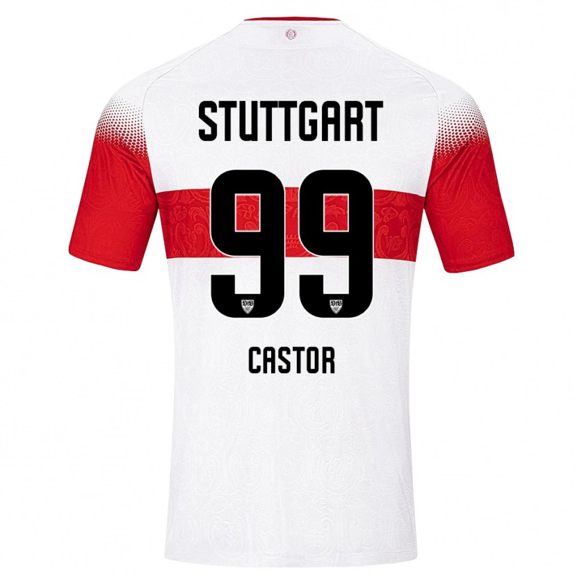 Danxen Män Gillian Castor #99 Vit Röd Gul Hemmatröja Matchtröjor 2026/27 Tröjor T-Tröja