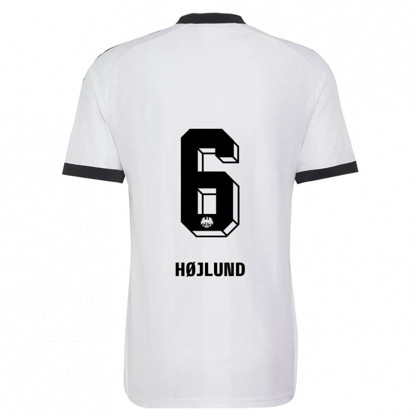Danxen Män Oscar Højlund #6 Svart Vit Bortatröja Matchtröjor 2026/27 Tröjor T-Tröja