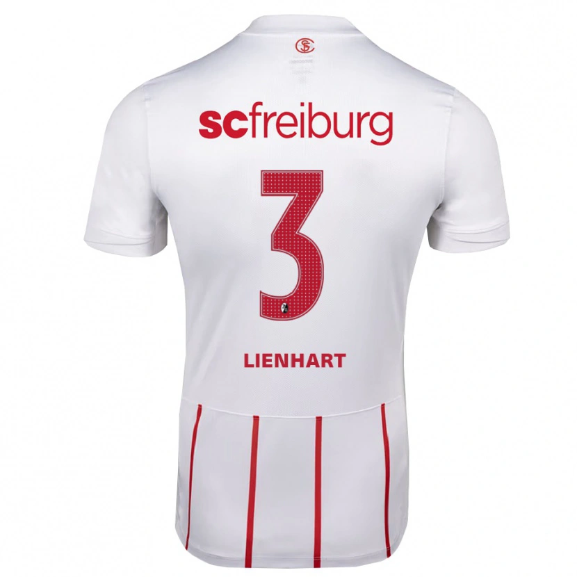 Danxen Män Philipp Lienhart #3 Vit Röd Gul Bortatröja Matchtröjor 2026/27 Tröjor T-Tröja