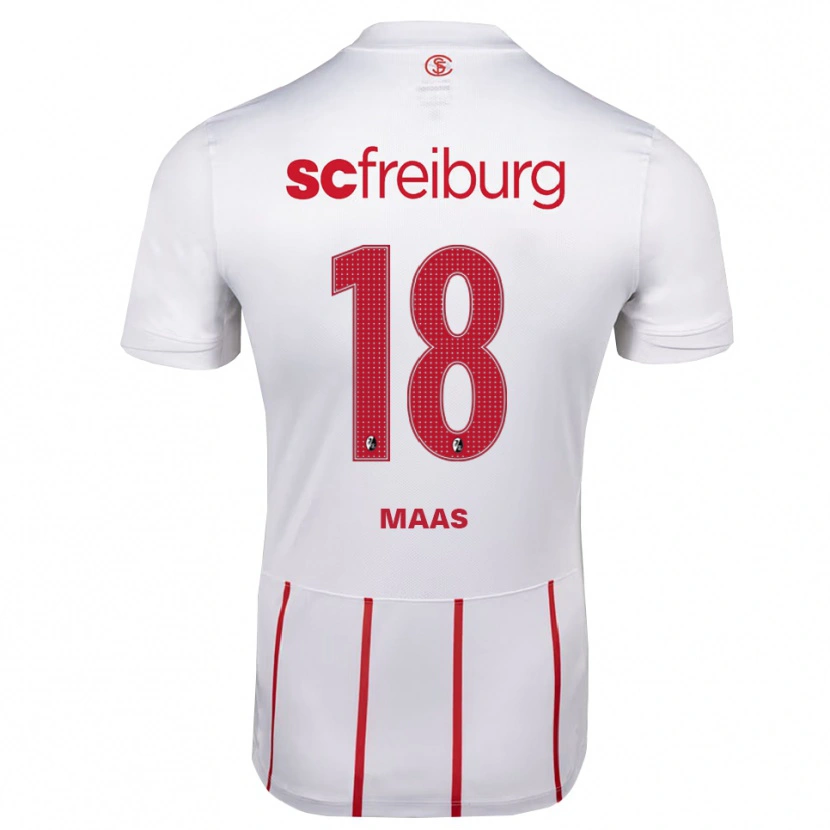 Danxen Män Mia-Lena Maas #18 Vit Röd Gul Bortatröja Matchtröjor 2026/27 Tröjor T-Tröja