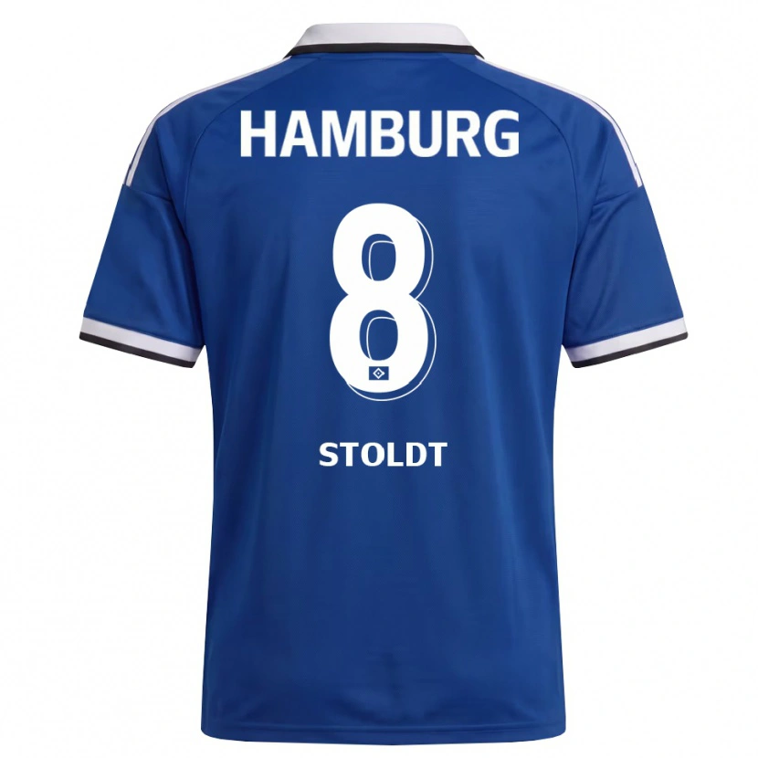 Danxen Män Svea Stoldt #8 Vit Blå Bortatröja Matchtröjor 2026/27 Tröjor T-Tröja