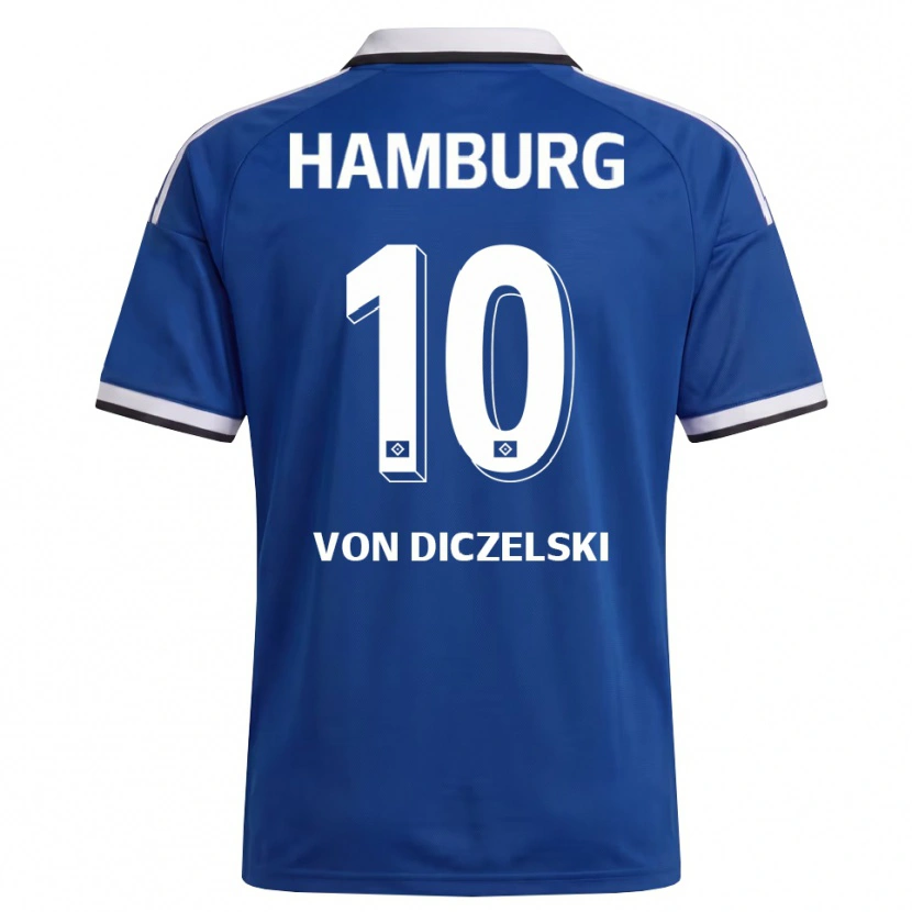 Danxen Män Jannes Von Diczelski #10 Vit Blå Bortatröja Matchtröjor 2026/27 Tröjor T-Tröja