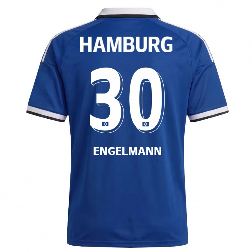 Danxen Män Timon Engelmann #30 Vit Blå Bortatröja Matchtröjor 2026/27 Tröjor T-Tröja