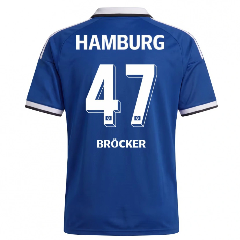 Danxen Män Mads Bröcker #47 Vit Blå Bortatröja Matchtröjor 2026/27 Tröjor T-Tröja