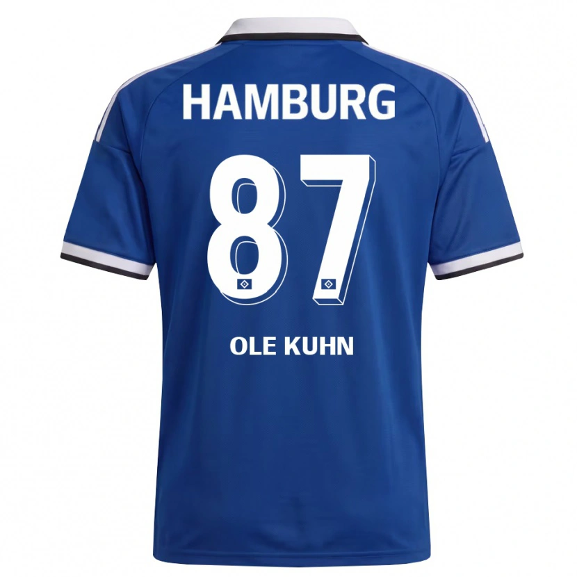 Danxen Män Niklas Ole Kühn #87 Vit Blå Bortatröja Matchtröjor 2026/27 Tröjor T-Tröja