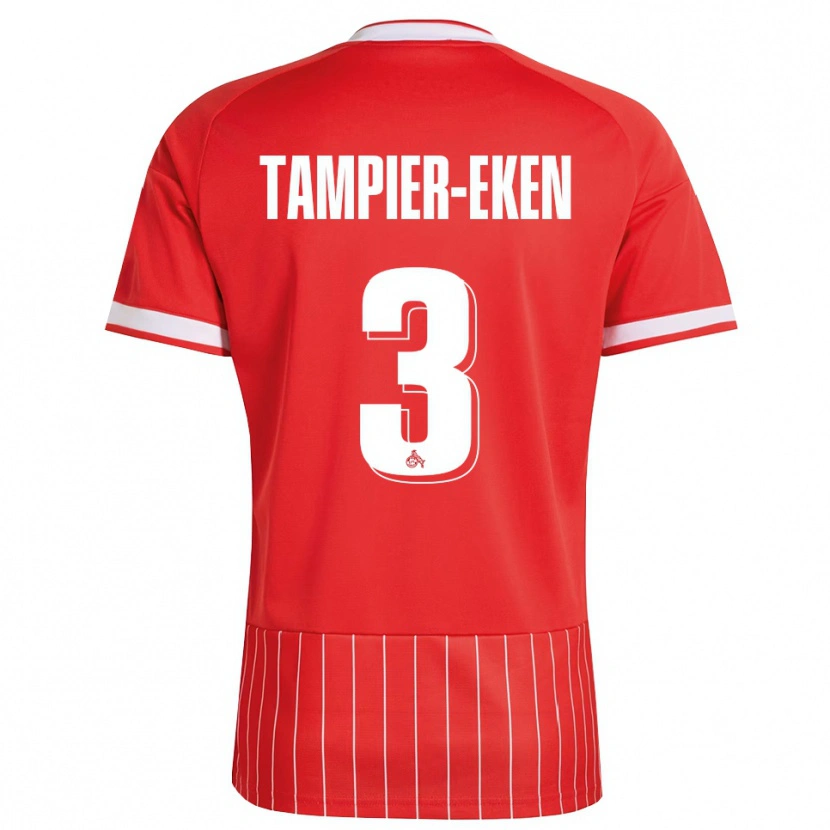 Danxen Män Pierre Tampier-Eken #3 Röd Vit Grön Bortatröja Matchtröjor 2026/27 Tröjor T-Tröja