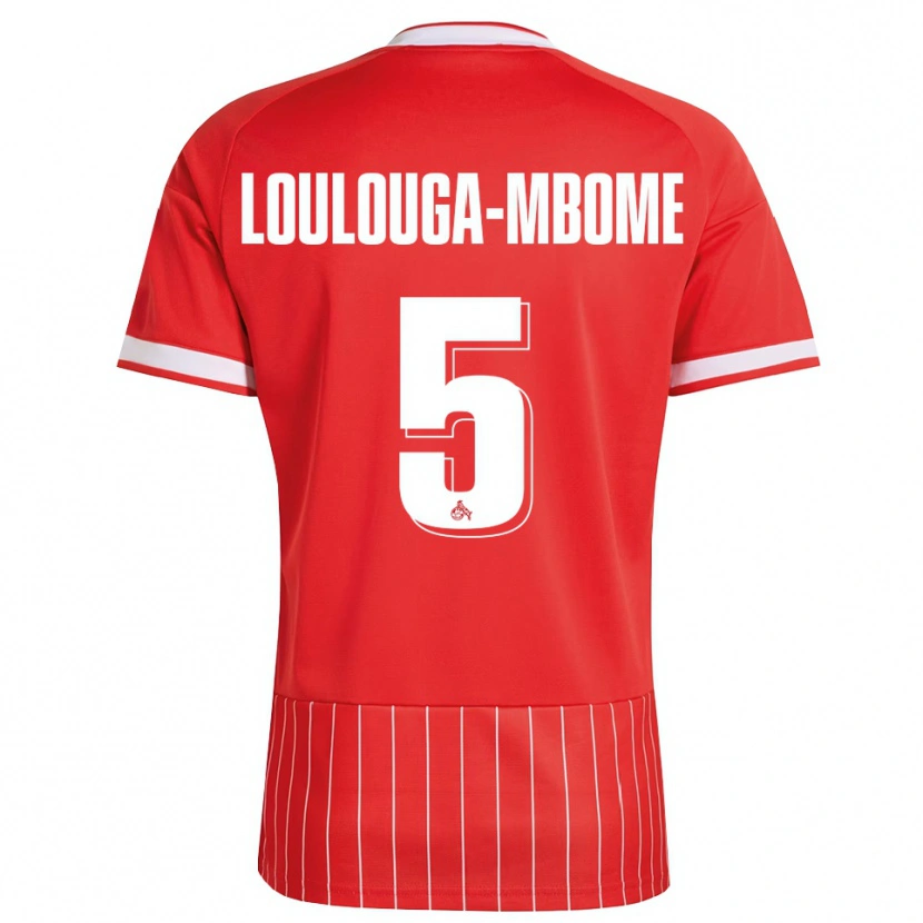 Danxen Män Pascal Loulouga-Mbome #5 Röd Vit Grön Bortatröja Matchtröjor 2026/27 Tröjor T-Tröja