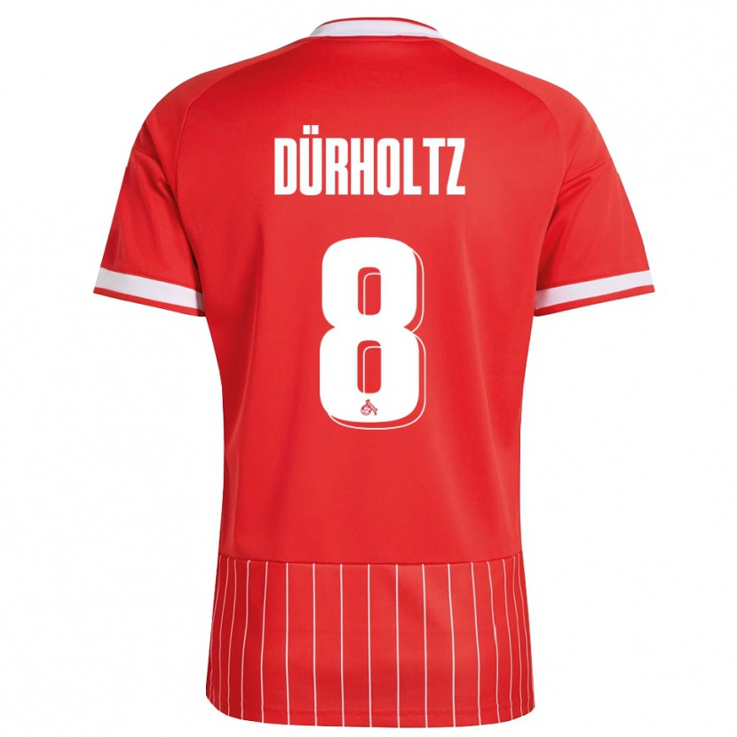 Danxen Män Luca Dürholtz #8 Röd Vit Grön Bortatröja Matchtröjor 2026/27 Tröjor T-Tröja