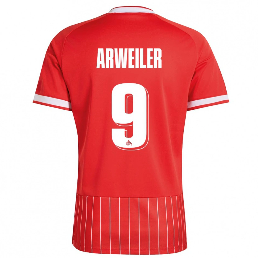 Danxen Män Jonas Arweiler #9 Röd Vit Grön Bortatröja Matchtröjor 2026/27 Tröjor T-Tröja