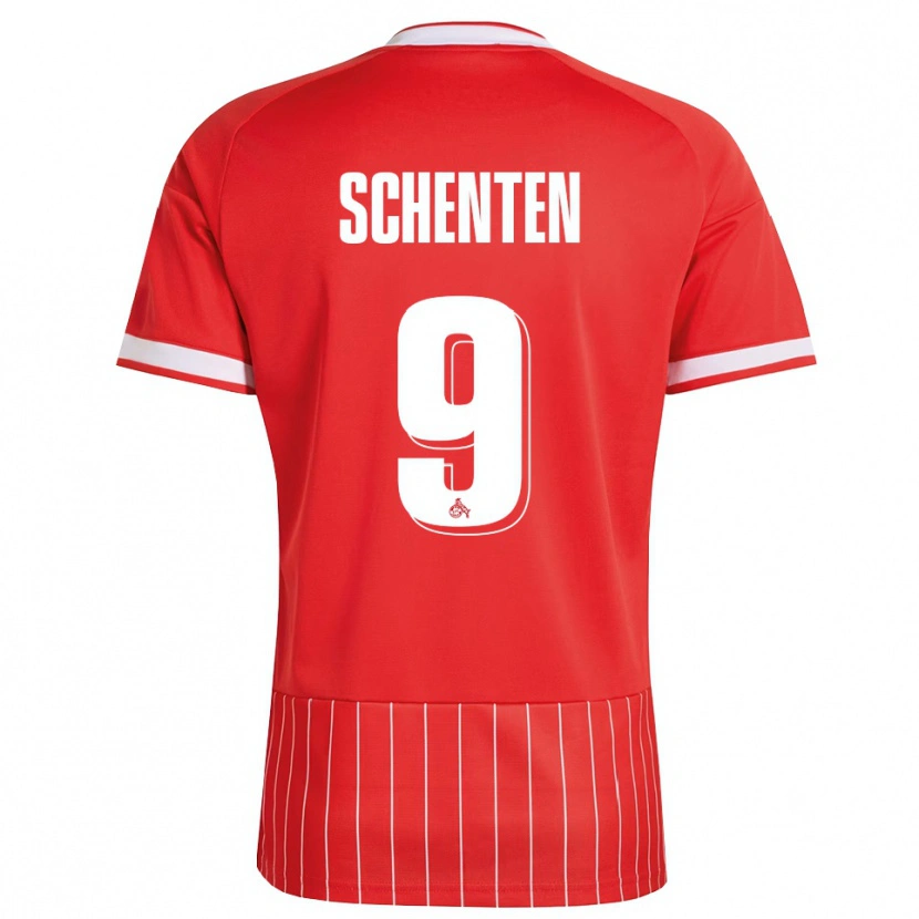 Danxen Män Fynn Schenten #9 Röd Vit Grön Bortatröja Matchtröjor 2026/27 Tröjor T-Tröja